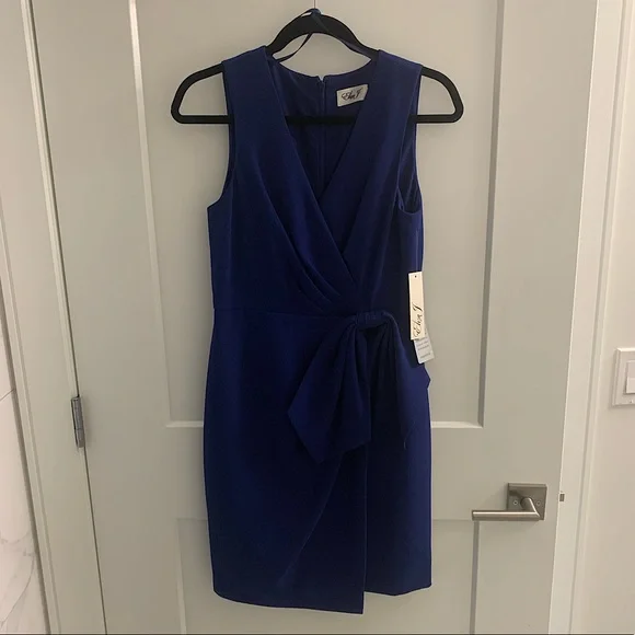 Eliza J | Dresses | Eliza J Royal Blue Dress With Bow | Poshmark